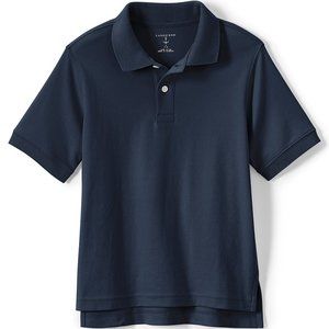 Lands' End Boy's SS Interlock Polo School Uniform Shirt, NWT